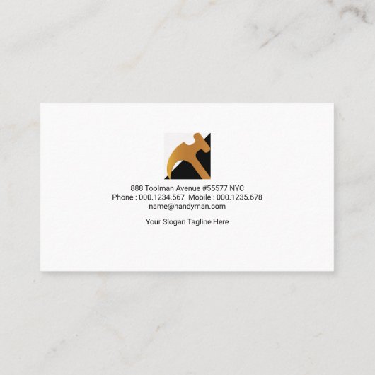 Retro Simple Lamp Shade Border Handyman Visitekaartje (Achterkant)