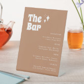 Retro  Simple Modern Wedding Bar Reclamebord Met Voetstuk (Insitu)