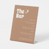 Retro  Simple Modern Wedding Bar Reclamebord Met Voetstuk (Voorkant)