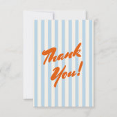 Retro Sinaasappel Abstract Lijst Baby shower Bedankkaart (Voorkant)