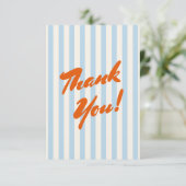 Retro Sinaasappel Abstract Lijst Baby shower Bedankkaart (Staand voorkant)