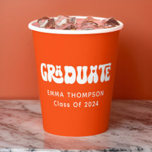 Retro Sinaasappel Afstuderen klasse van 2024