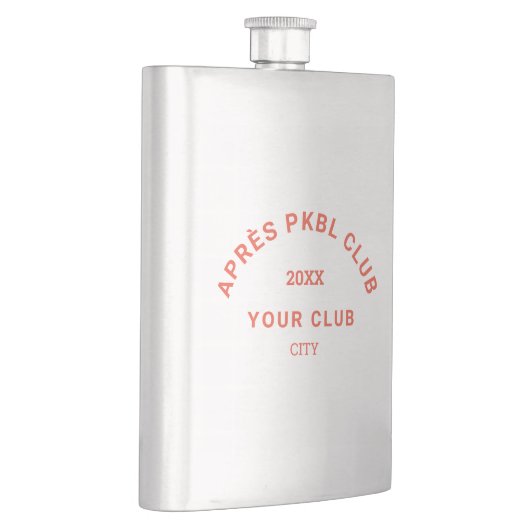 Retro Sinaasappel Après PKBL Club Crest Pickleball Flacon (Rechts)