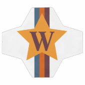 Retro Sinaasappel Blauwe Streep en het Monogram va Voetbal (Enkel)