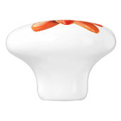 Retro Sinaasappel Bloem MOD Bloemen Lente Zomer Keramische Knop (Zijkant)