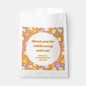 Retro Sinaasappel Bloemen Custom Vrijgezellenfeest Bedankzakje (Voorkant)