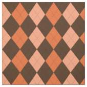 Retro Sinaasappel & Bruin Herfst Argyle Stof (Swatch)