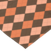 Retro Sinaasappel & Bruin Herfst Argyle Tafelkleed (Gekanteld)