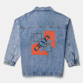 Retro Sinaasappel Crazy Denim Jacket (Achterkant)