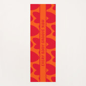 Retro Sinaasappel en Groovy Red Hearts Yogamat (Voorkant)