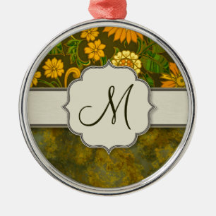 Retro-Sinaasappel en levende Oerwouden Florence me Metalen Ornament