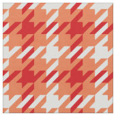 Retro sinaasappel en rode houndstooth plaid patroo stof (Close Up)