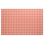 Retro sinaasappel en rode houndstooth plaid patroo stof (Yard (91,4 cm))