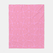 Retro Sinaasappel en Roze Groovy Lines Patroon Fleece Deken (Voorkant)