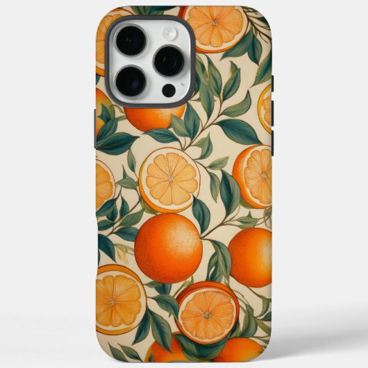 Retro Sinaasappel Fruitpatroon iPhone 16 Pro Max H Case-Mate iPhone Case (Achterkant)