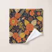 Retro-Sinaasappel, geel en zeeminkel Bad Handdoek (Wasdoekje)