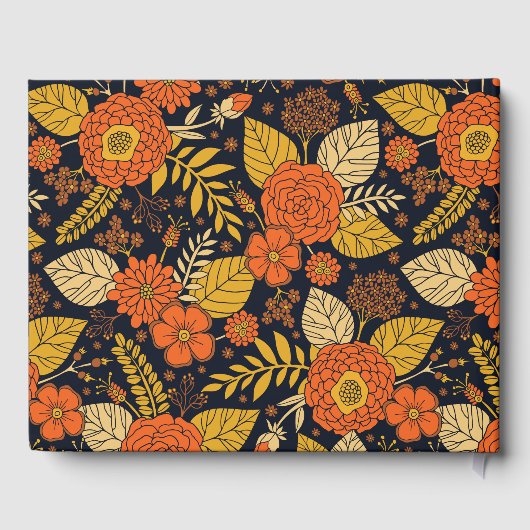 Retro-Sinaasappel, geel en zeeminkel Gastenboek (Achterkant)