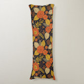 Retro-Sinaasappel, geel en zeeminkel Lichaamskussen (Voorkant Verticaal)