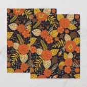 Retro-Sinaasappel, geel en zeeminkel  Notitiekaartje (Voorkant / Achterkant)