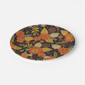 Retro-Sinaasappel, geel en zeeminkel  Papieren Bordje (Gekanteld)