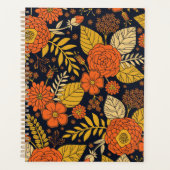 Retro-Sinaasappel, geel en zeeminkel Planner (Voorkant)