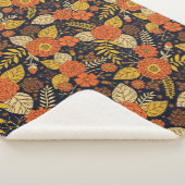 Retro-Sinaasappel, geel en zeeminkel  Sherpa Deken (3/4)