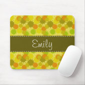 Retro Sinaasappel & Groen Muismat (Met muis)