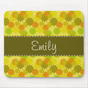 Retro Sinaasappel & Groen Muismat