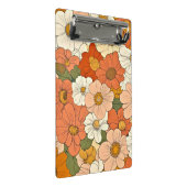 Retro Sinaasappel Groove Floral Mini Klembord (Schuin)