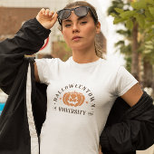 Retro Sinaasappel Halloween University T-shirt