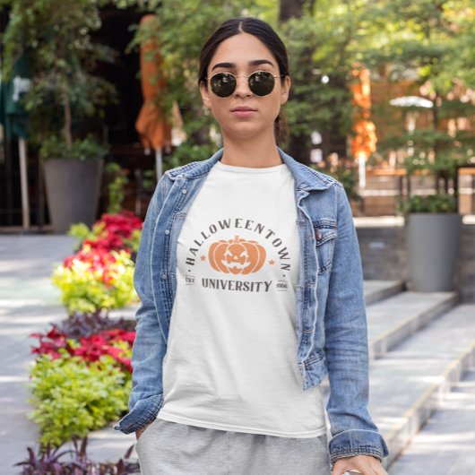 Retro Sinaasappel Halloween University T-shirt