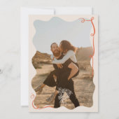 Retro Sinaasappel hand getekende geïllustreerde fo Kaart (Achterkant)