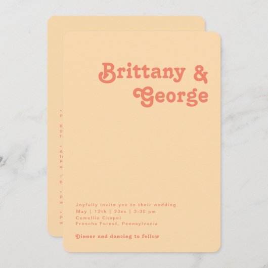 Retro Sinaasappel in één rondlopende rand Kaart (Voorkant / Achterkant)