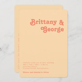 Retro Sinaasappel in één rondlopende rand Kaart