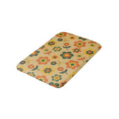 Retro  Sinaasappel jaren '70 bloempatroon Badmat (Gekanteld)