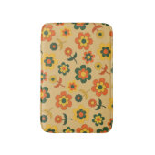 Retro  Sinaasappel jaren '70 bloempatroon Badmat (Voorkant Verticaal)