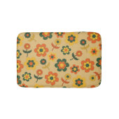 Retro  Sinaasappel jaren '70 bloempatroon Badmat (Voorkant)