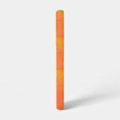 Retro Sinaasappel Roze Groovy Psychedelic Geperson Samsung Galaxy Hoesje (Linkerkant)