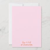 Retro Sinaasappel Roze Hand getekend Italiaans Vri Kaart (Achterkant)