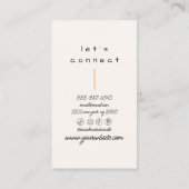 Retro Sinaasappel Roze Hand Getrokken Strepen Tren Visitekaartje (Achterkant)