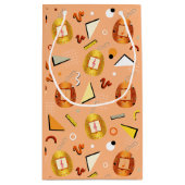 Retro Sinaasappel Tamagotchi Verjaardag Klein Cadeauzakje (Achterkant)