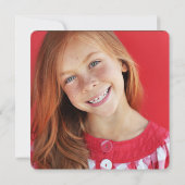 Retro Sinaasappel Tulpen Leuk Foto Meisje Verjaard Kaart (Achterkant)