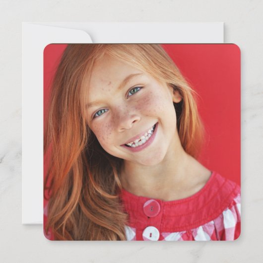 Retro Sinaasappel Tulpen Leuk Foto Meisje Verjaard Kaart (Achterkant)