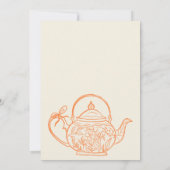 Retro sinaasappels strikken theepot baby is brouwe kaart (Achterkant)