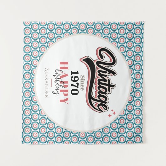 Retro sinds - 1970 wandkleed (Voorkant (horizontaal))