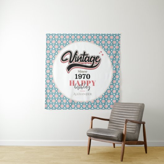 Retro sinds - 1970 wandkleed (In situ)