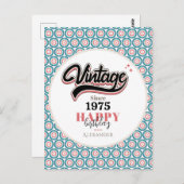 Retro sinds - 1975 briefkaart (Voorkant / Achterkant)