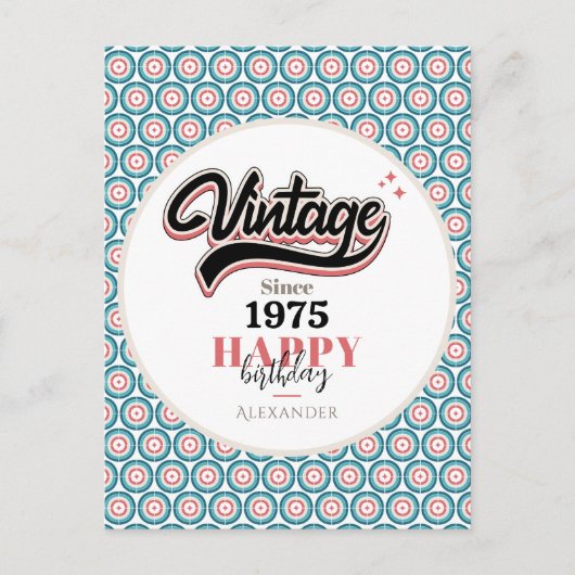 Retro sinds - 1975 briefkaart (Voorkant)