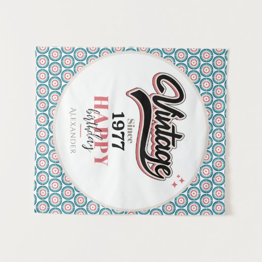 Retro sinds - 1977 wandkleed (Voorkant (horizontaal))