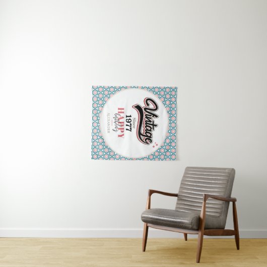 Retro sinds - 1977 wandkleed (In Situ (horizontaal))